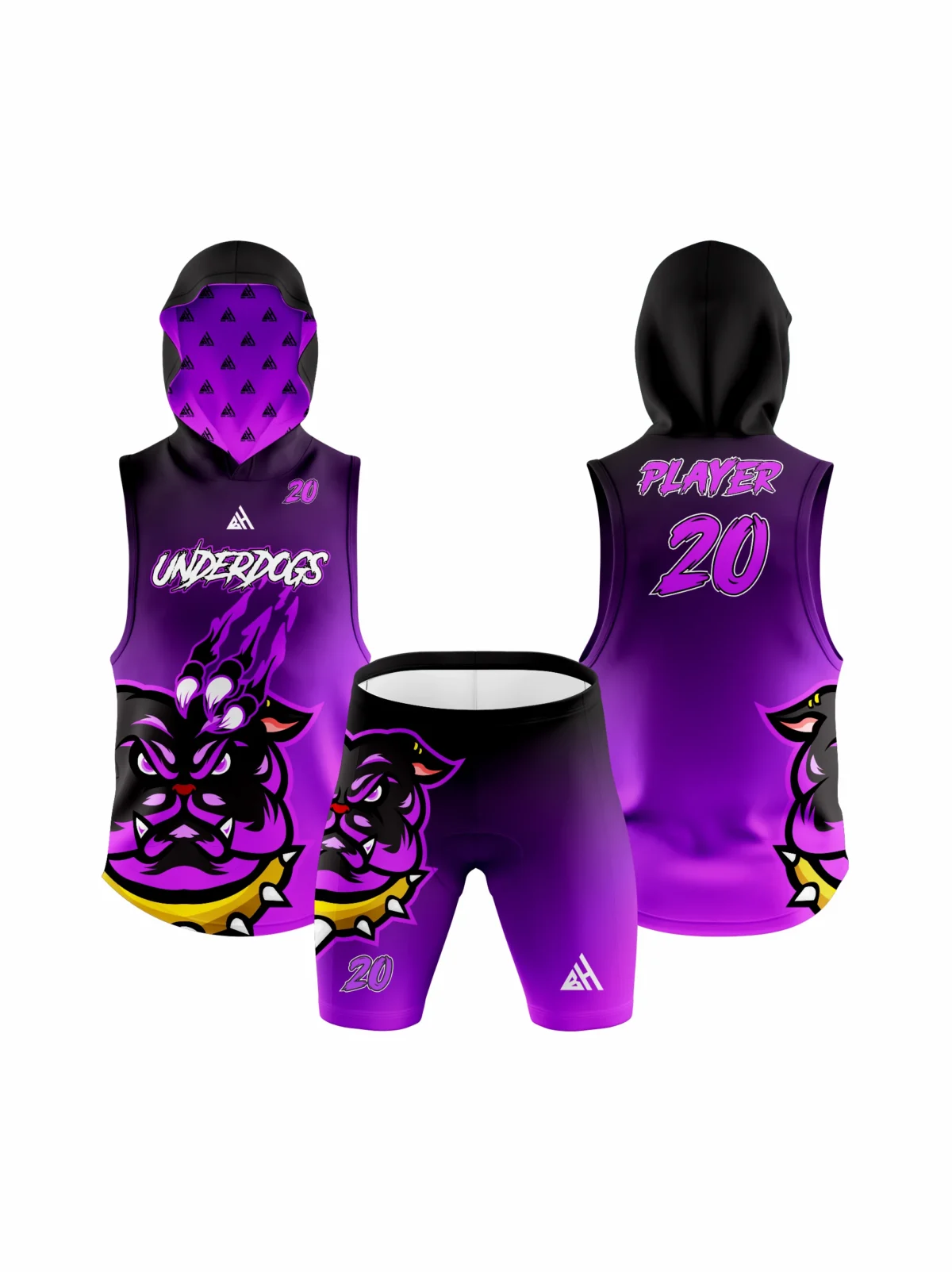 Custom 7v7 Hooded Uniforms view 2