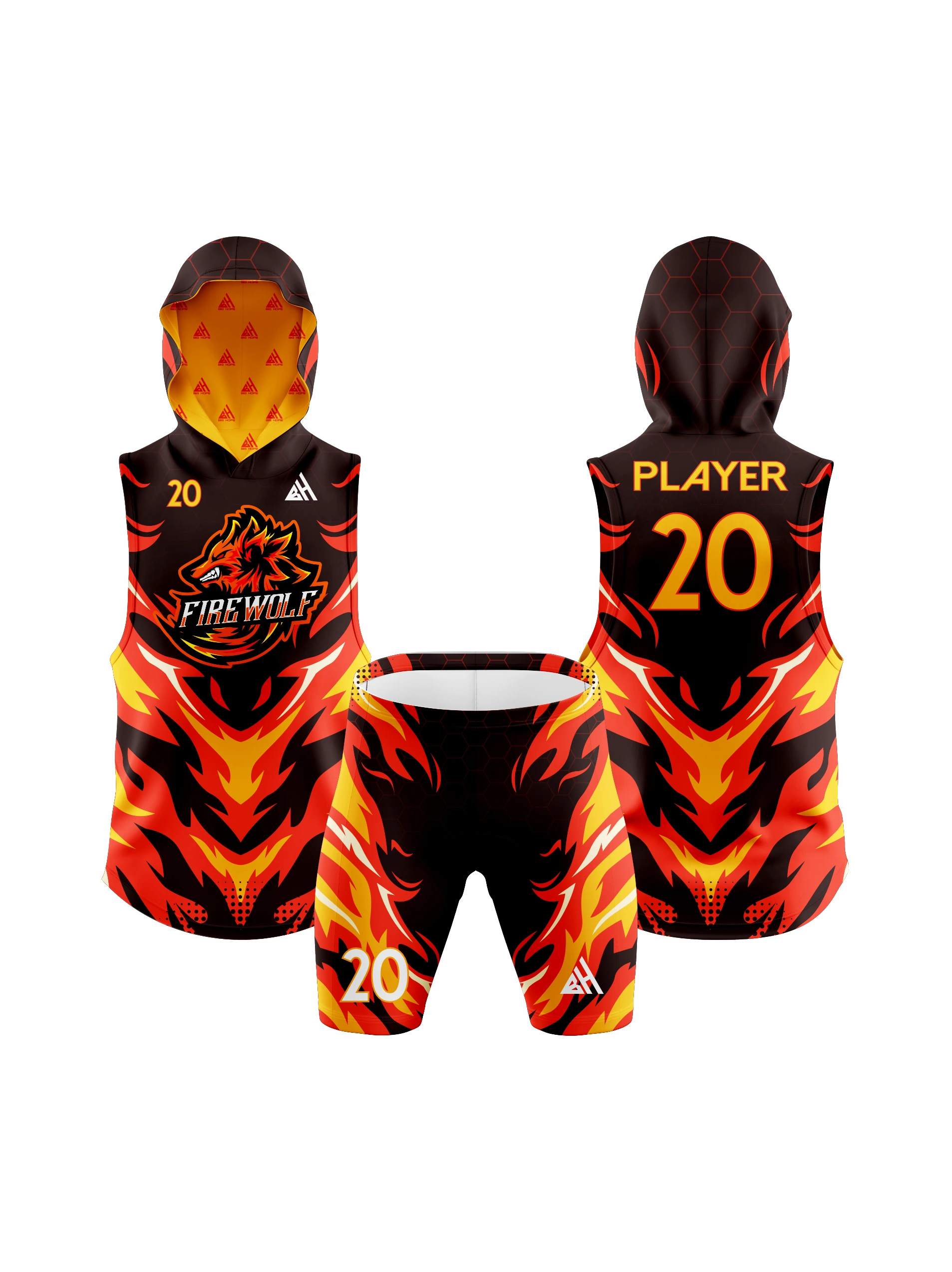 Custom 7v7 Hooded Uniforms view 7