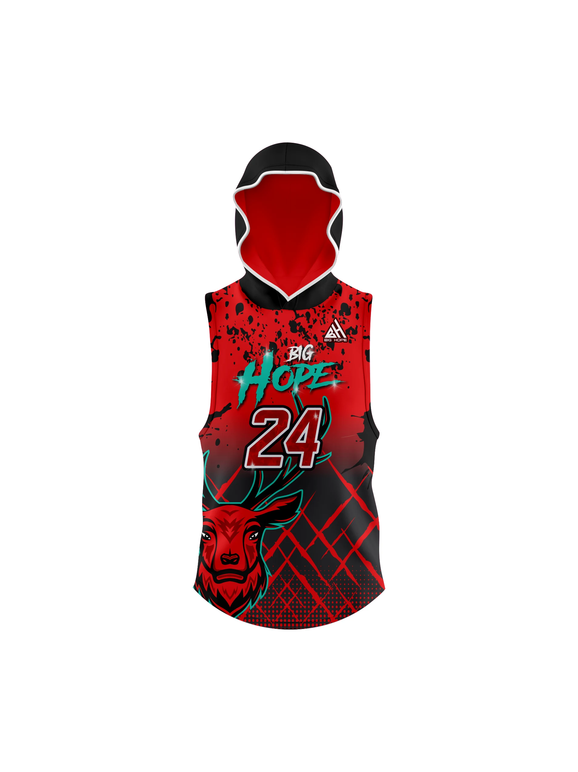 Custom 7v7 Sleeveless Hooded Jerseys view 2