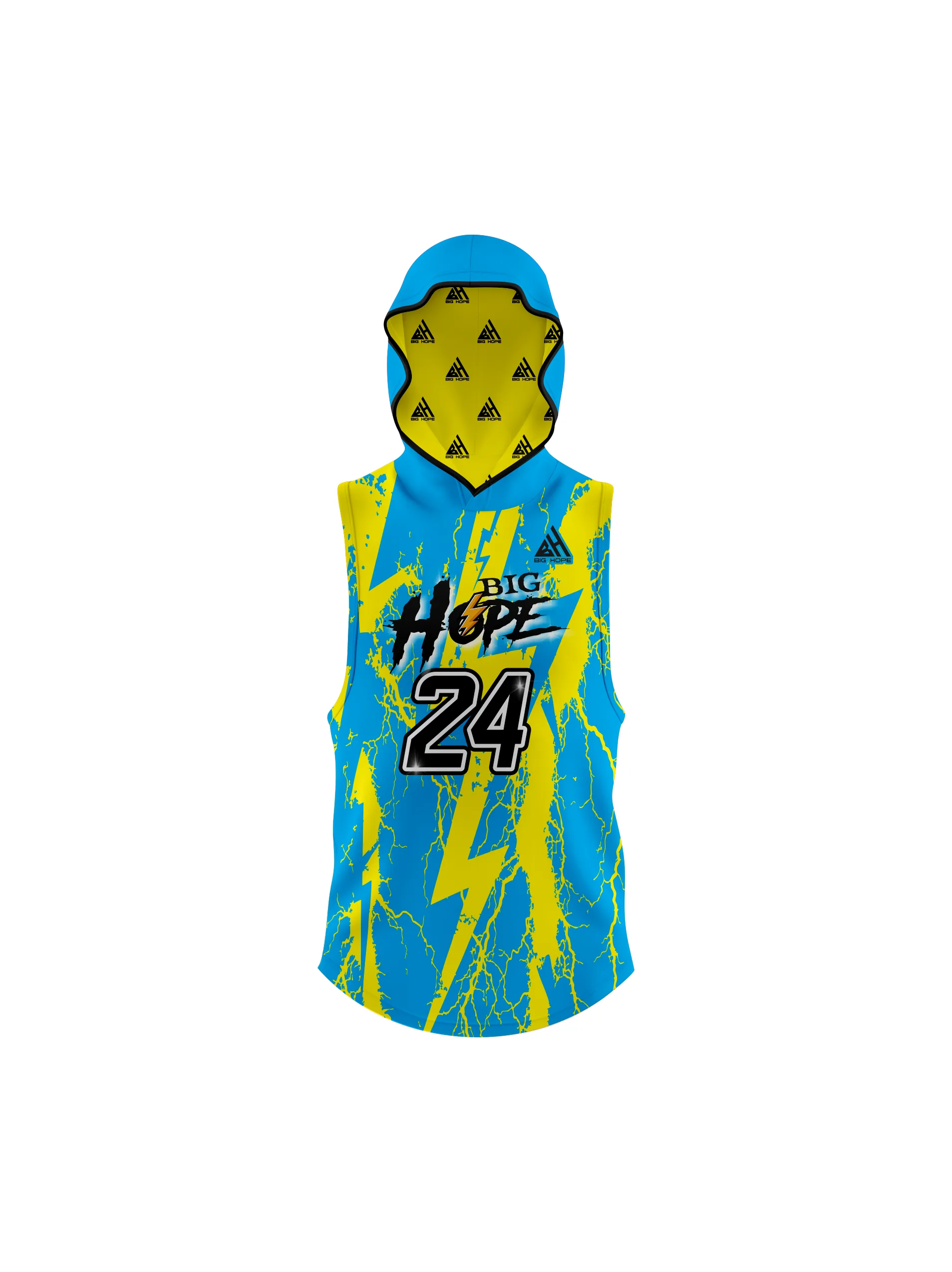 Custom 7v7 Sleeveless Hooded Jerseys view 3