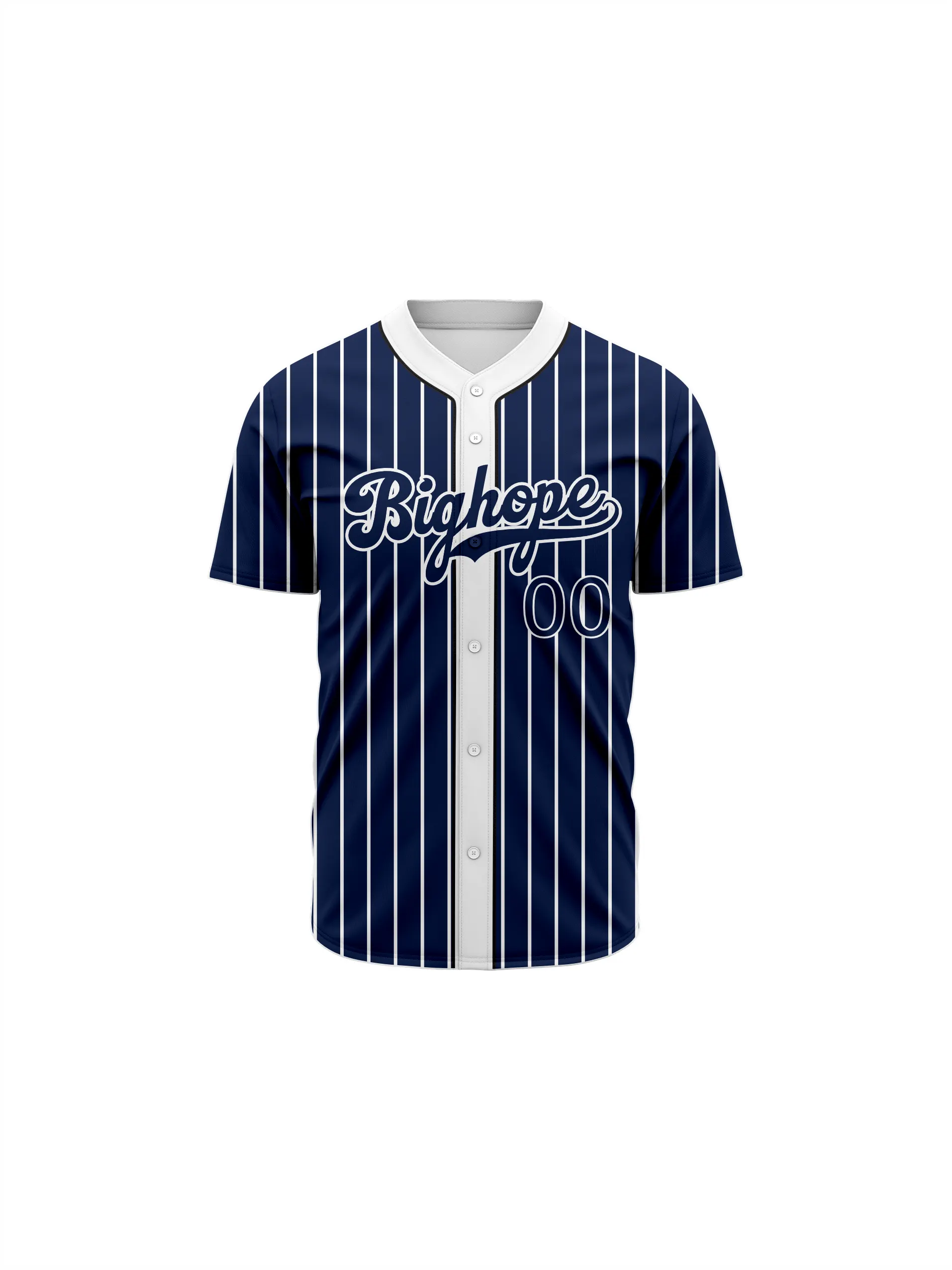Full Button Baseball Jerseys view 2