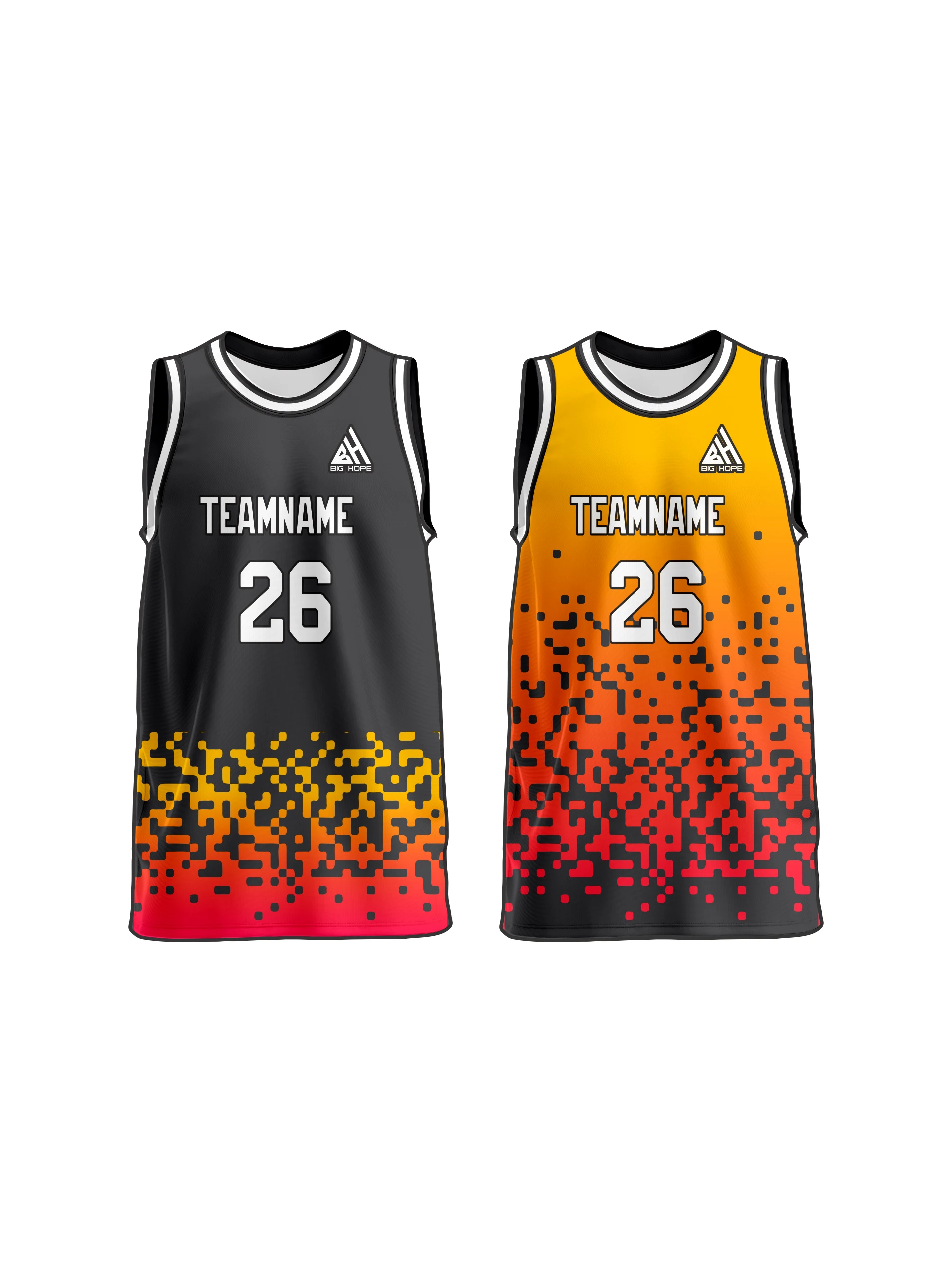 Custom Reversible Basketball Jersey view 3