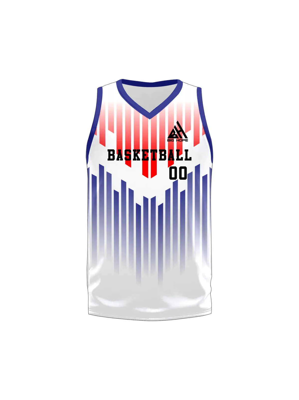 V Neck Basketball Jersey view 2