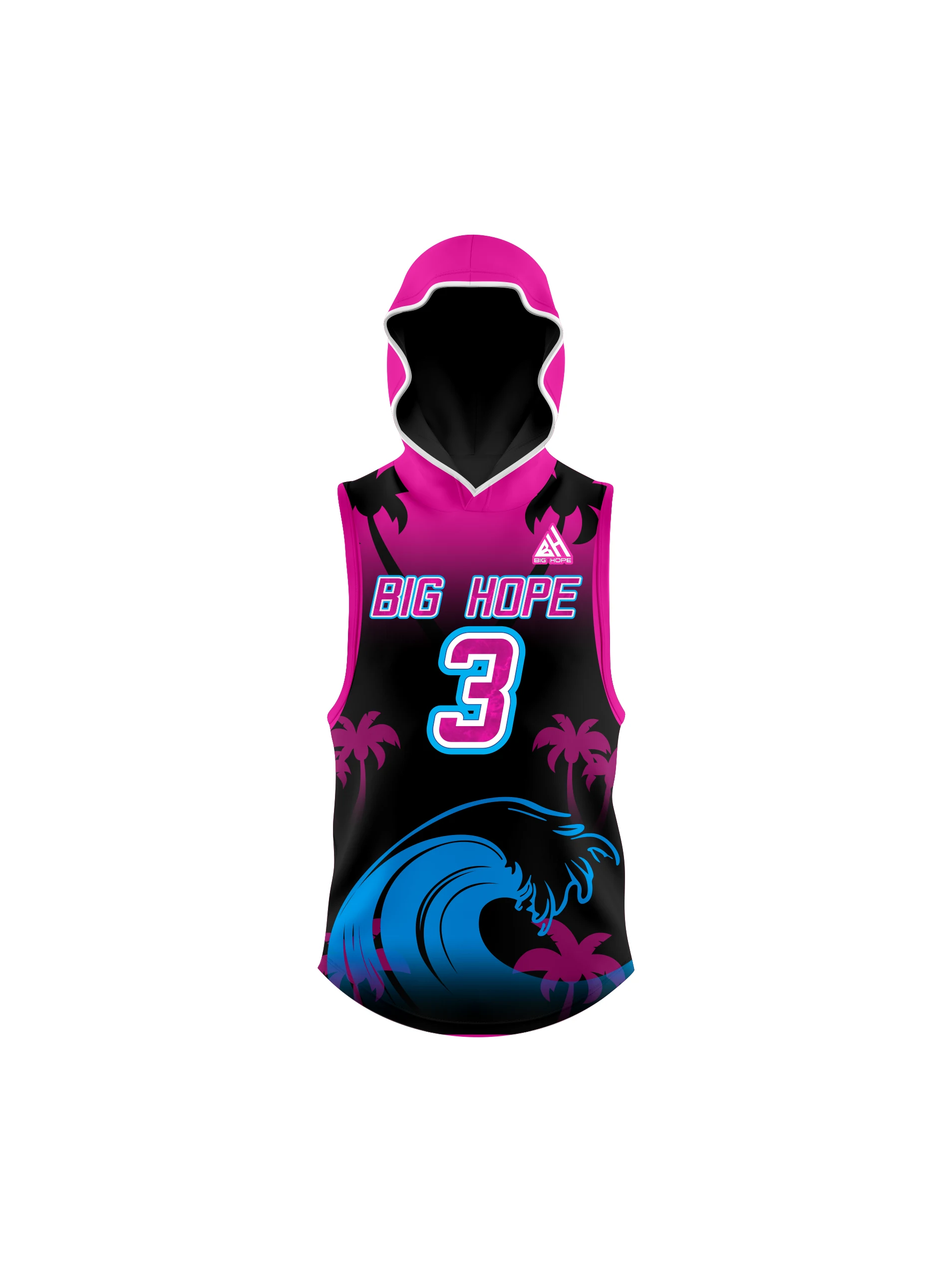 Custom 7v7 Sleeveless Hooded Jerseys